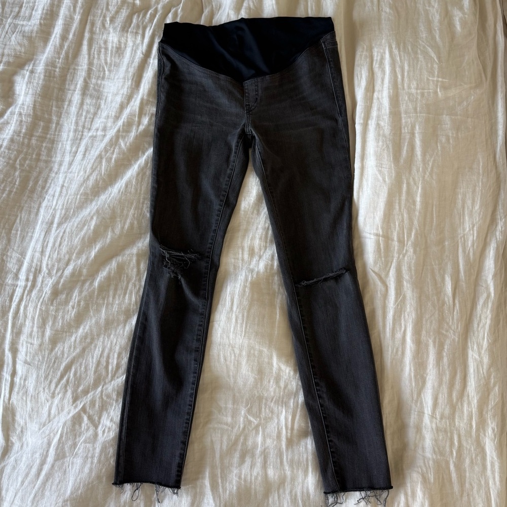 Madewell faded black maternity skinny jeans - Picture 2 of 6